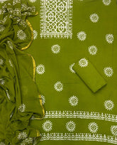 Block Print Elegant Cotton Suit Set - Yanchi